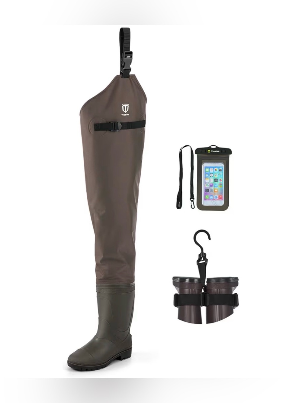 Unbranded Men's Chest Wader Boots in Brown - Waterproof Fishing Waders